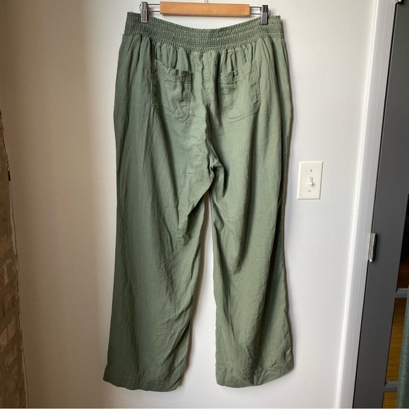 Briggs New York Sage Green Linen Pants size Large - Picture 5 of 9